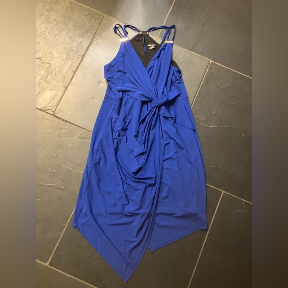 City Chic Royal Blue Asymmetrical Dress